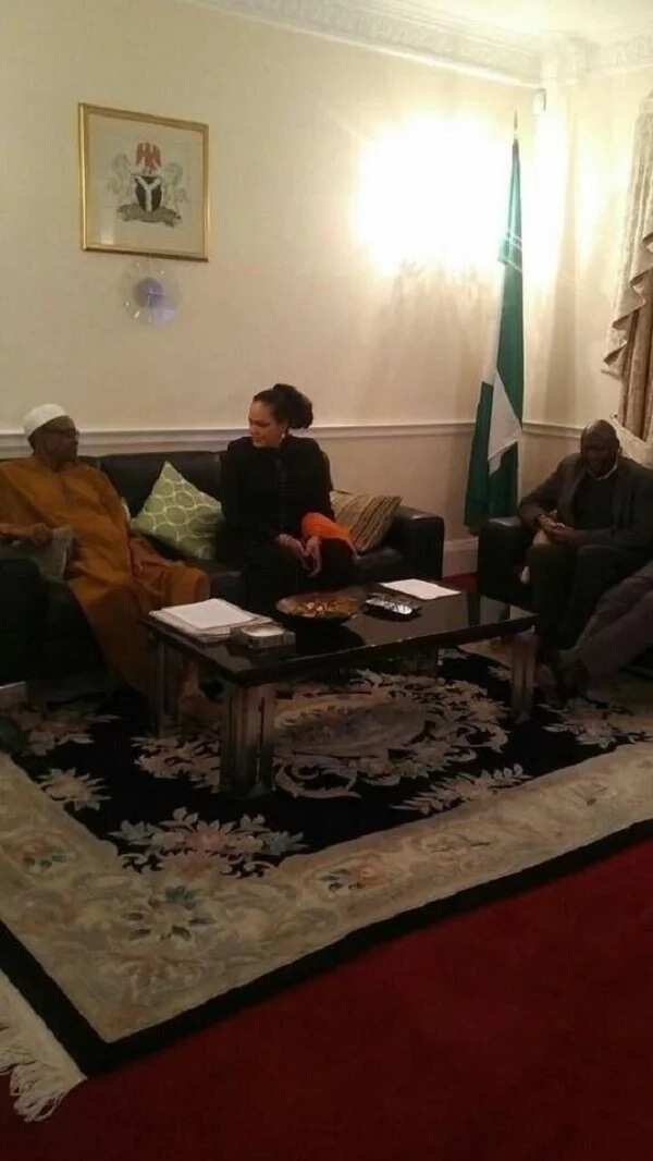 BREAKING: Fresh photo proves President Buhari is alive and well in UK