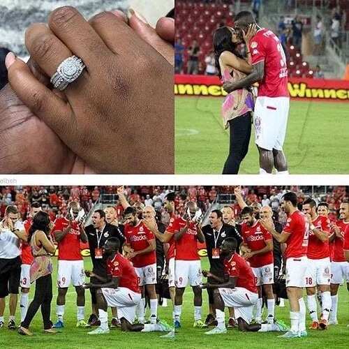 Super Eagles' Player Proposes To Girlfriend On The Pitch (Video)