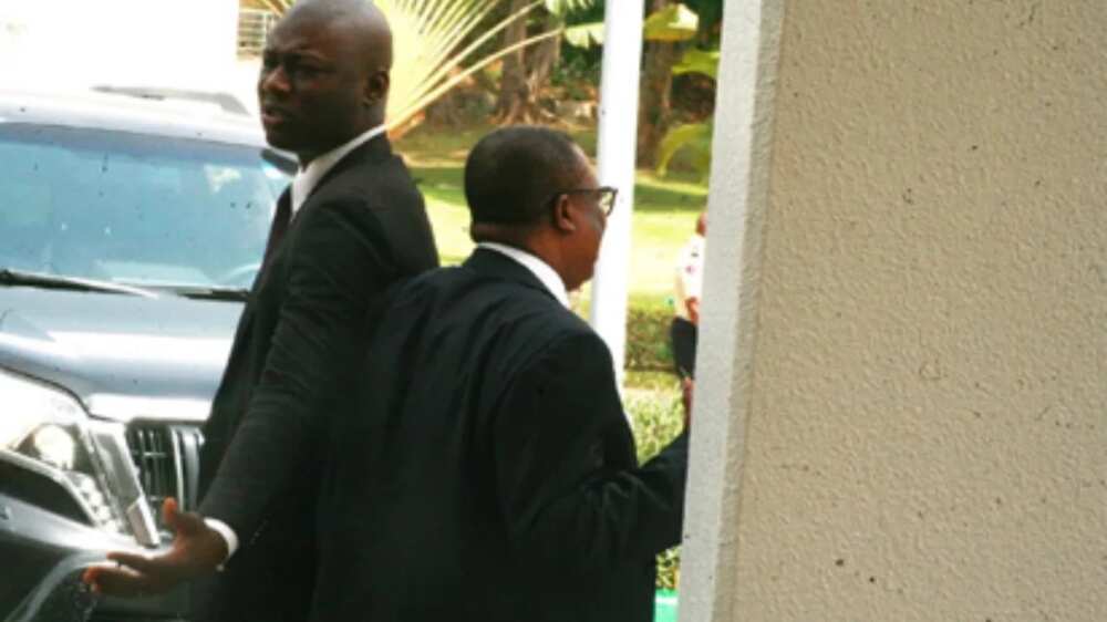 Suspended NIA boss Ayodele Oke weeps as he is barred from Aso Rock (photos)