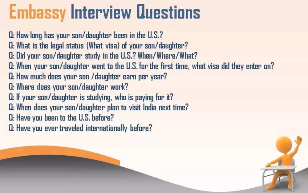 Questions for visa interview