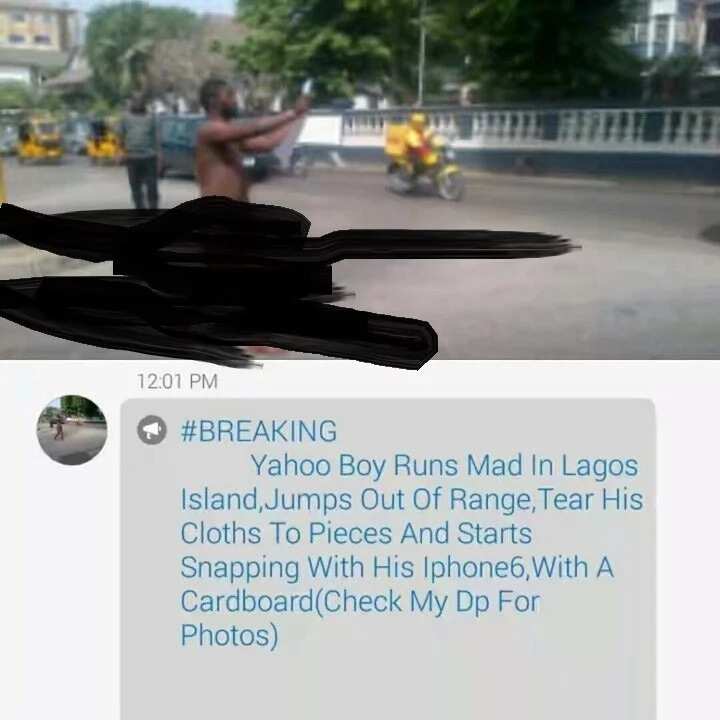 'Yahoo Boy' Goes Mad In Lagos (Photo)