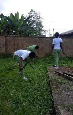 Corps Members Forced To Weed Before Clearance (Photos)