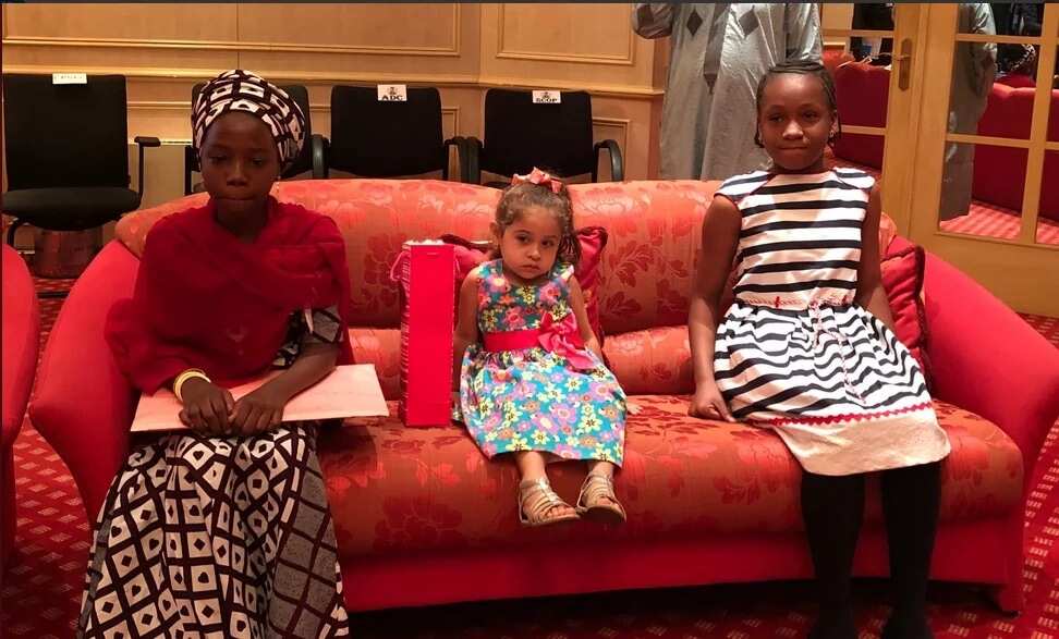 President Buhari meets his young admirers in Aso Rock