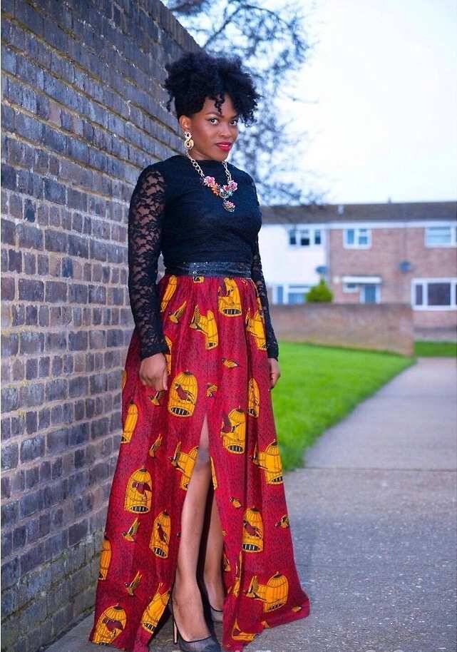 Black lace blouse style