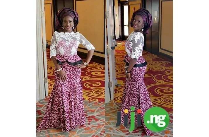 Ankara and lace - Mix of styles for a gorgeous outfit