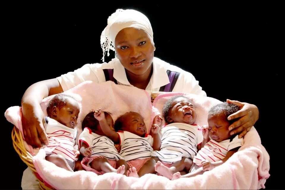 Yoruba mother with children