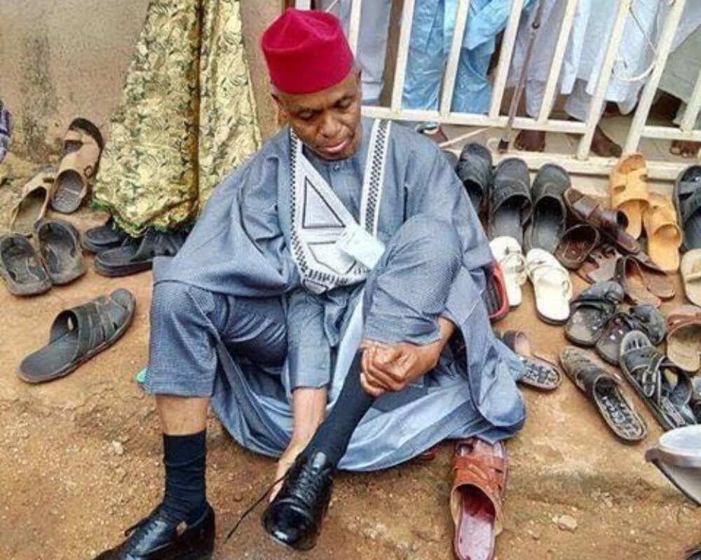 El-Rufai compares shoes to examine level of poverty in North east (Photo)