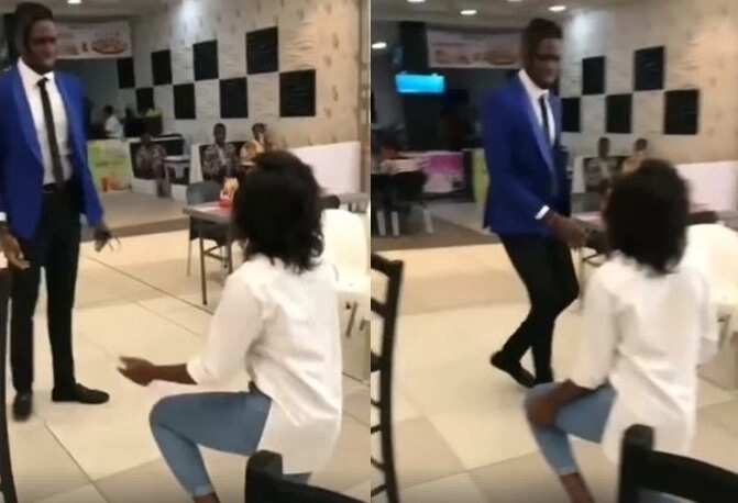 Lady embarrassed after her boyfriend rejected her marriage proposal (video)