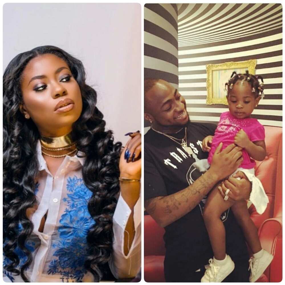 Sophia Momodu and Davido with their daughter