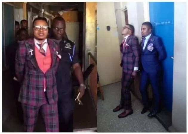 Bishop Obinim arrested and led away in handcuffs (photos)