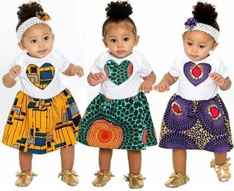 Multi-colored Ankara styles for baby girl