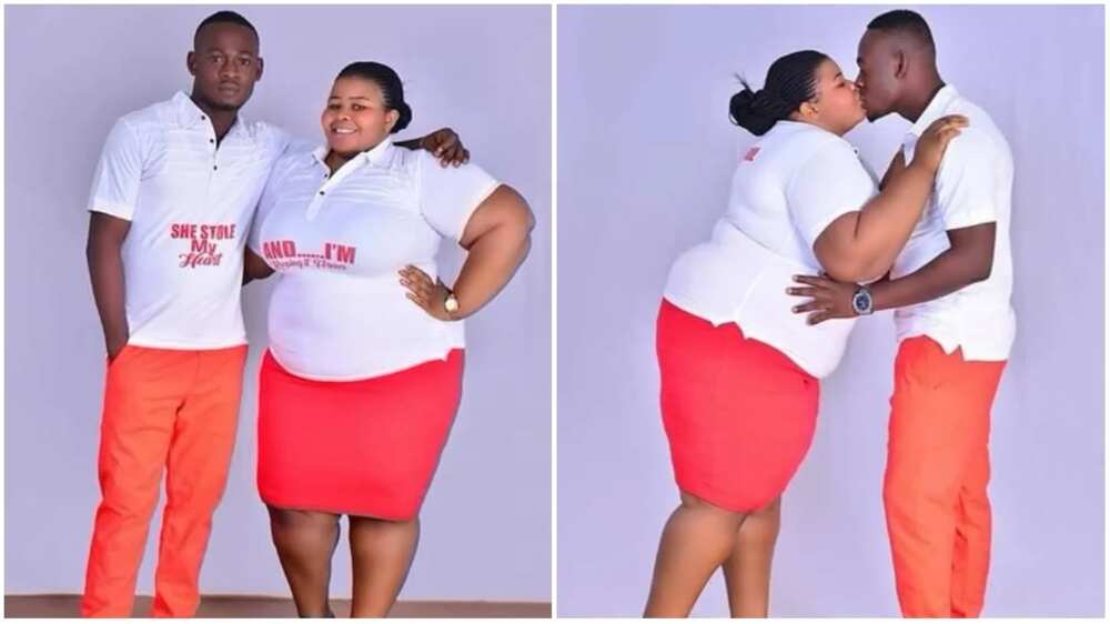 Viral pre-wedding photos of a plus size lady and her fiancé
