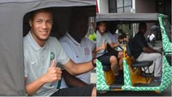 Super Eagles star William Troost-Ekong spotted in Keke Napep in Port Harcourt ahead of crucial friendly clash with DR Congo (photos)