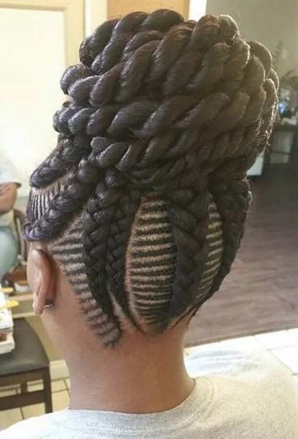 How to style braids into an updo?