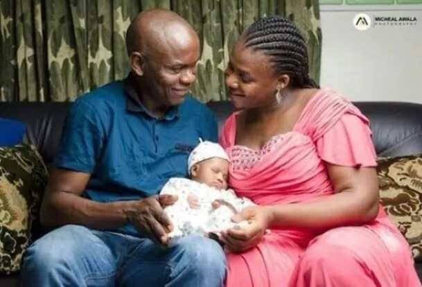 Nigerian couple welcomes beautiful baby girl 10 years after marriage (photos)