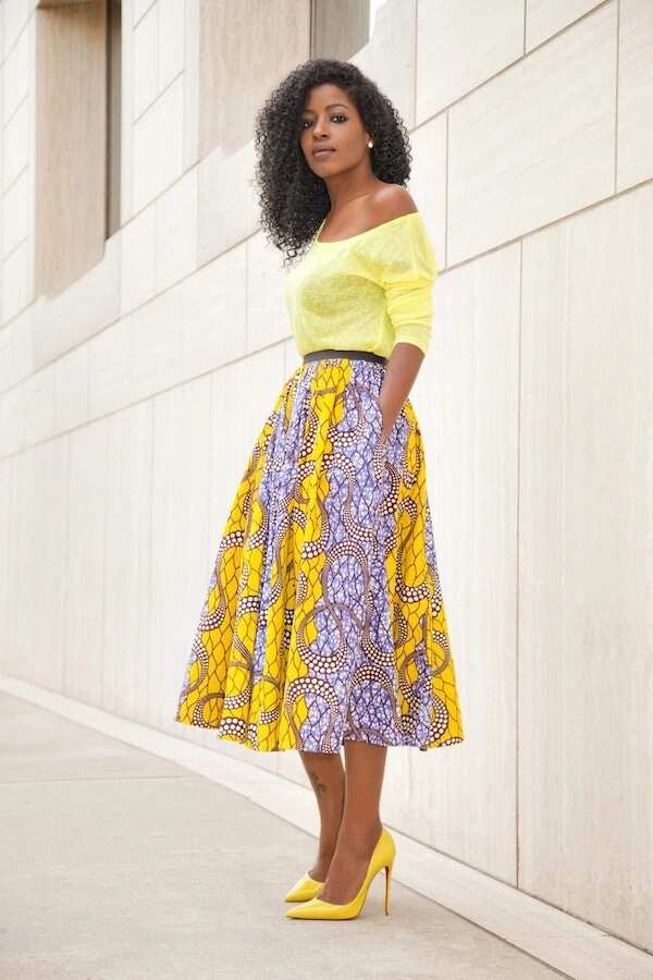 Ankara flared skirt and top