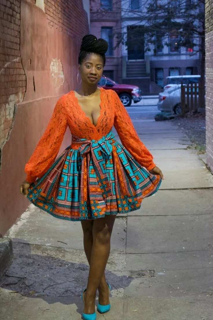 Ankara dresses with lace that are popular this season 