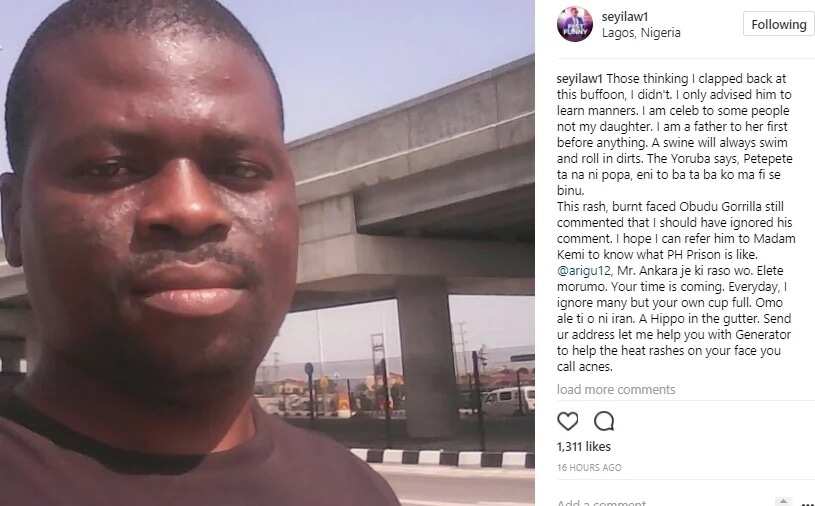 Seyi Law loses cool as Nigerian man calls his baby 'Kung Fu Panda' (photos)