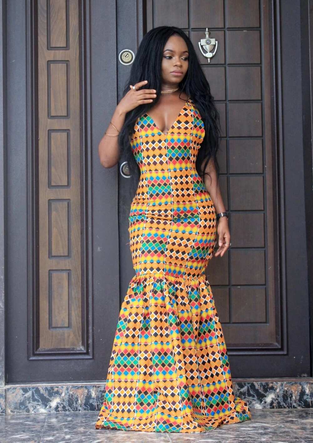 Ankara evening mermaid gown