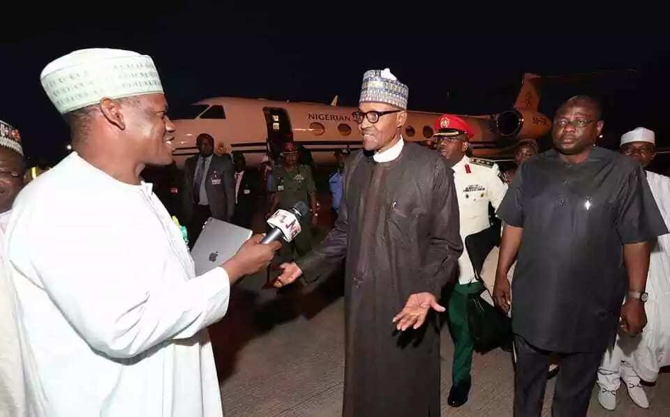 Breaking: President Buhari arrives in Abuja