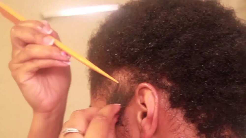 Strand's separating for natural hair twist style