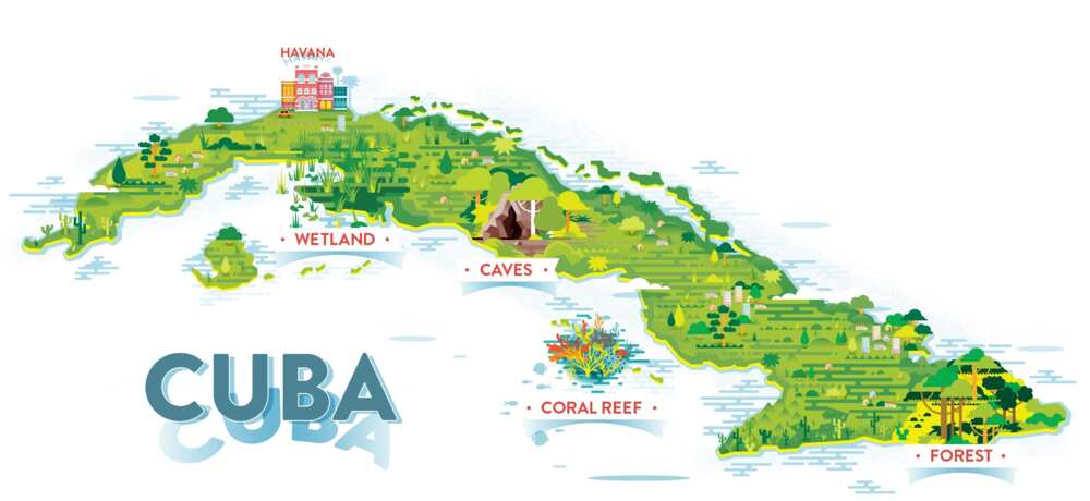 Where is Cuba located in the world?