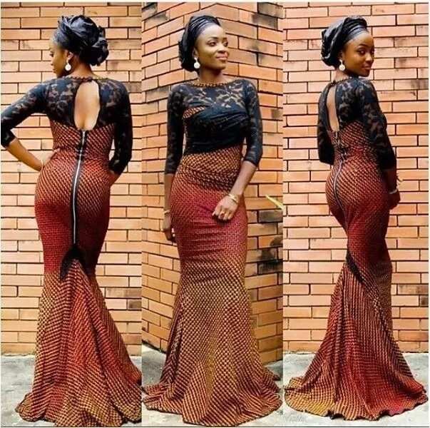 Ankara dresses with lace that are popular this season 