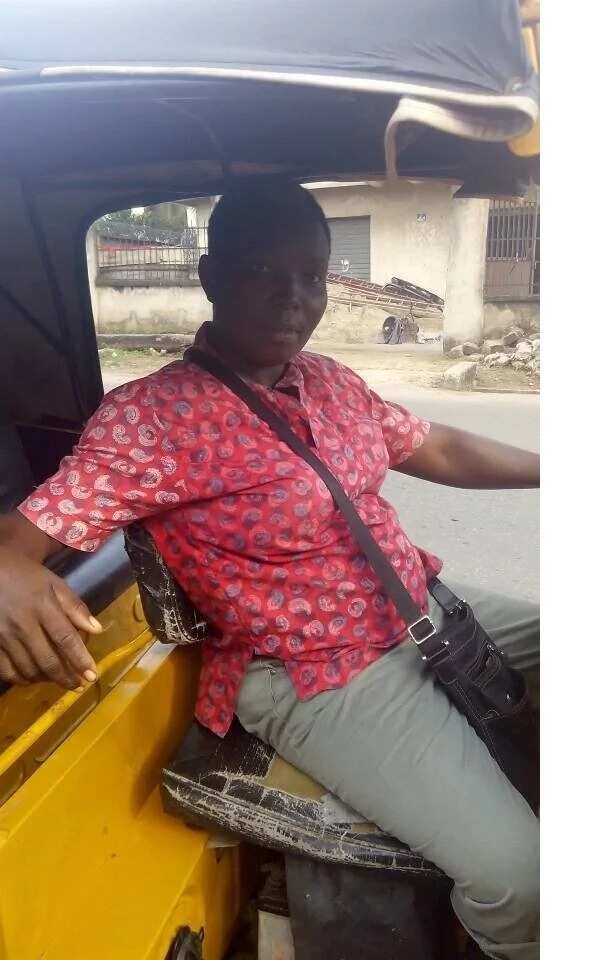 Meet hardworking widow in Abia who takes care of her family by driving Keke (photos)