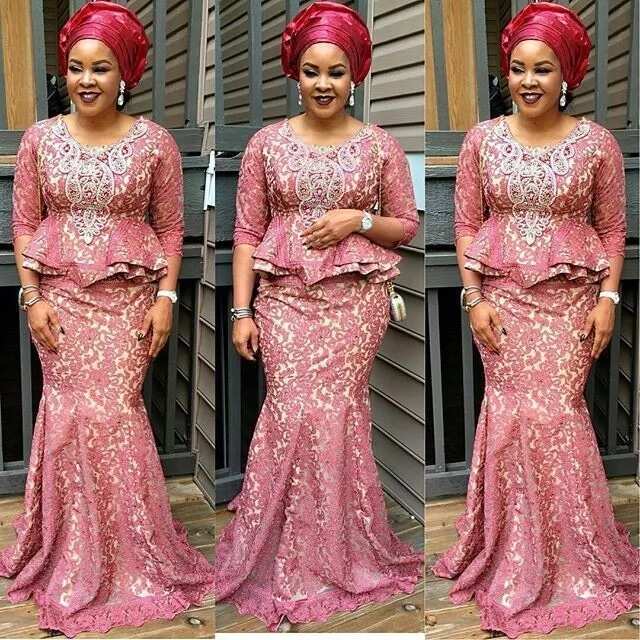 latest hausa lace styles