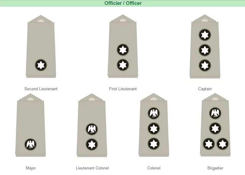 nigerian army ranks badges picture