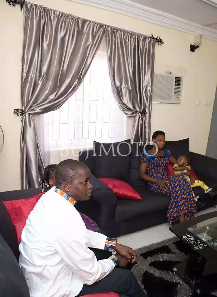 See photos of "lucky" Olajumoke in her new home