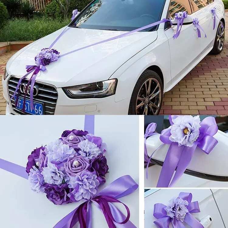 Car for purple wedding