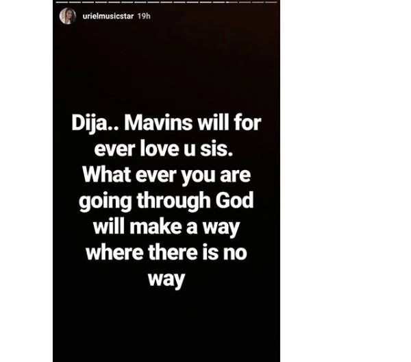 BBNaija’s Uriel shares how God used Mavin singer Dija to lift her up when she was down