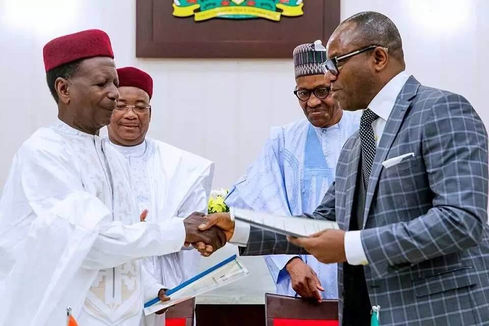 BREAKING: President Buhari attends Nigeria-Niger signing ceremony of MOU on refinery