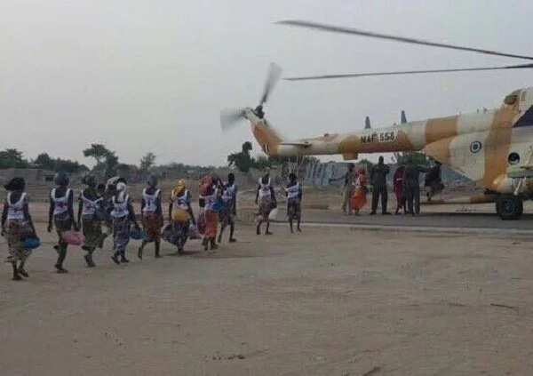 BREAKING: Jubilation as 82 released Chibok girls land in Abuja