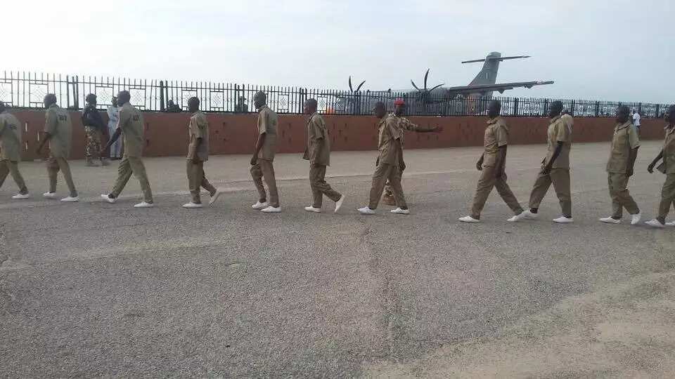 The repentant insurgents were air lifted to join their fello terrorists to comemce a rehabilitation programme. Photo credit: SK Usman The repentant insurgents were air lifted to join their fello terrorists to comemce a rehabilitation programme. Photo credit: SK Usman