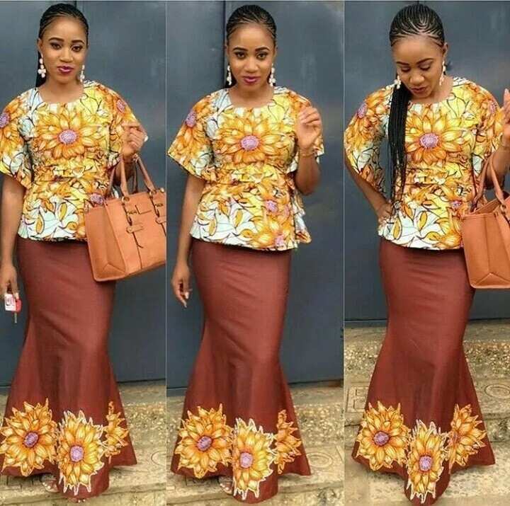 2018 ankara skirt and blouse