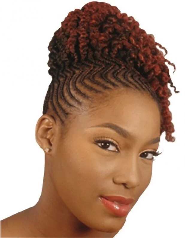 Braided updo with attachment