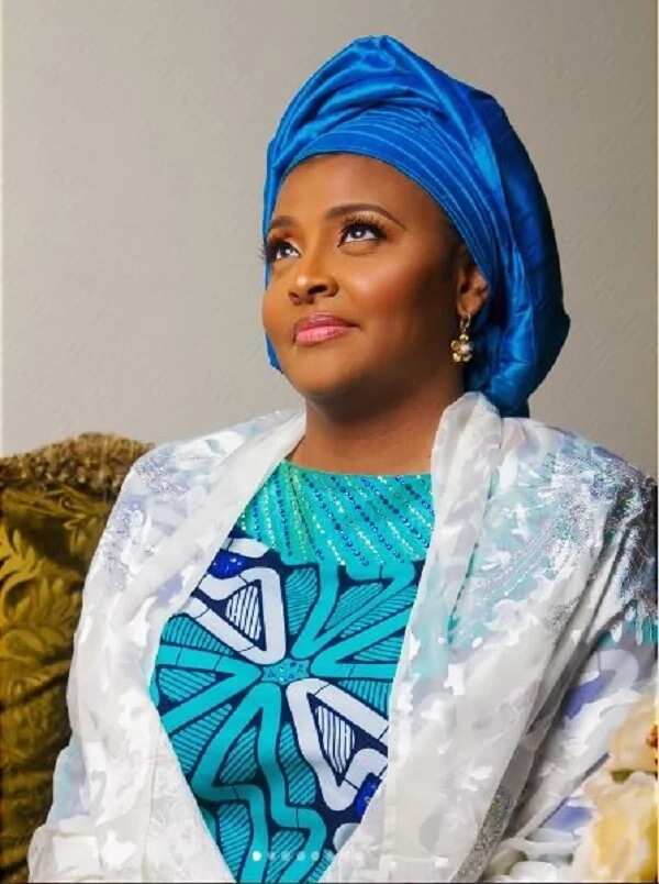 Wife of ex-Nigerian military leader, Sani Abacha, looks stunning in new photos with her Gumsu