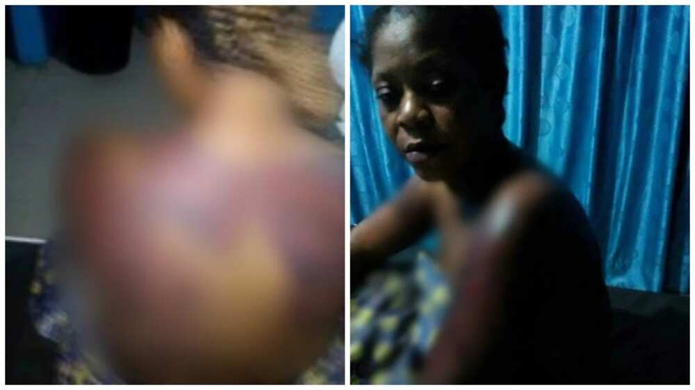 Lady brutalized for challenging Nigerian soldier who slapped her brother (photos)