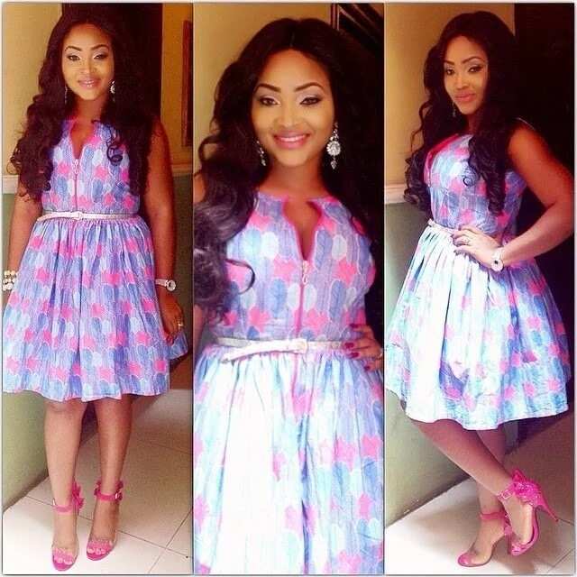 Latest Mercy Aigbe ankara styles - short dresses