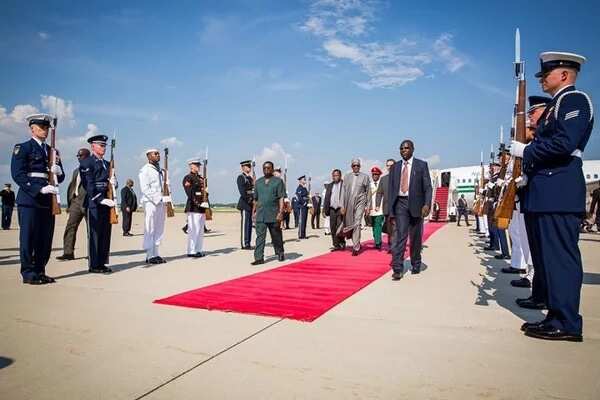 Breaking: President Muhammadu Buhari Arrives USA