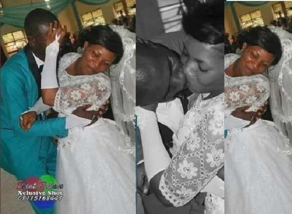 Bride 'refuses' to kiss husband on their wedding day (photos)