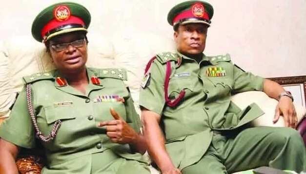 Brig. Gen. Clifford Wanda and Brig. Gen. Cecelia Akagu
Source: Punch