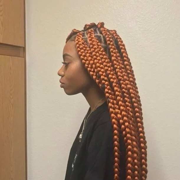 burnt orange box braids