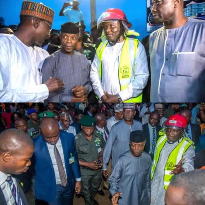 Cikin Hotuna: Osinbajo ya ziyarci wurin da Gini ya rushe a garin Abuja