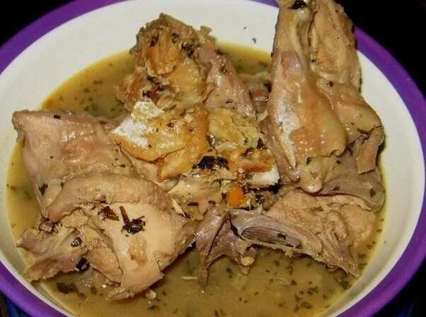 White soup with chicken