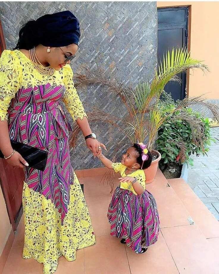 mom and daughter matching ankara outfits