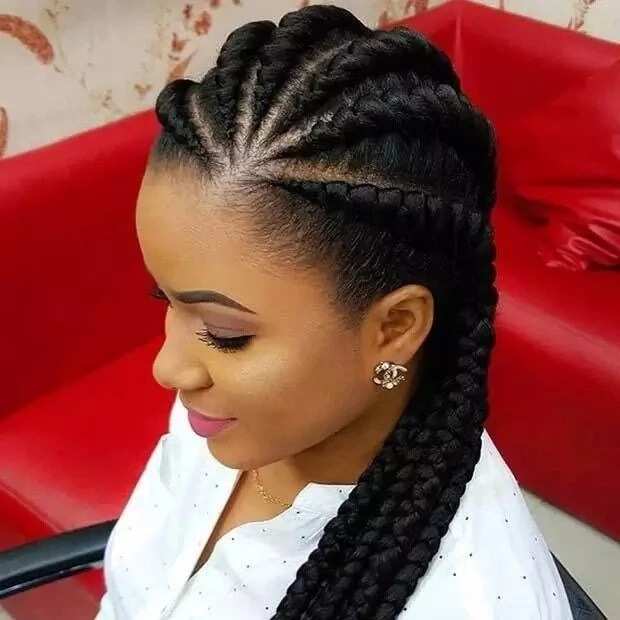 All back Ghana weaving hairstyles - Legit.ng