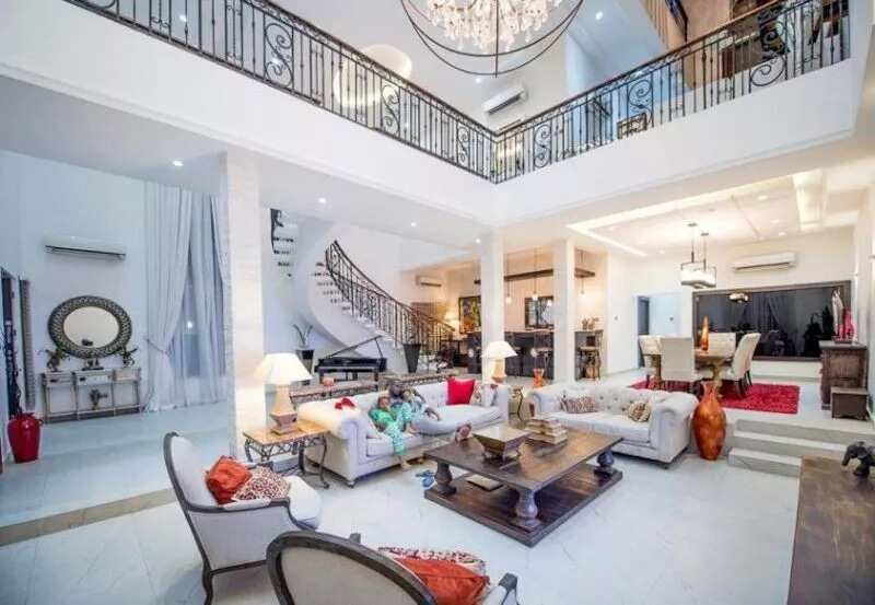Living room in P-Square's house in Nigeria
